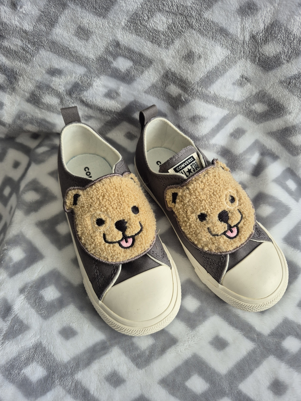 Converse Kids Brown Bear Slip-On Sneakers (CTAS One Strap OX - Size 10)